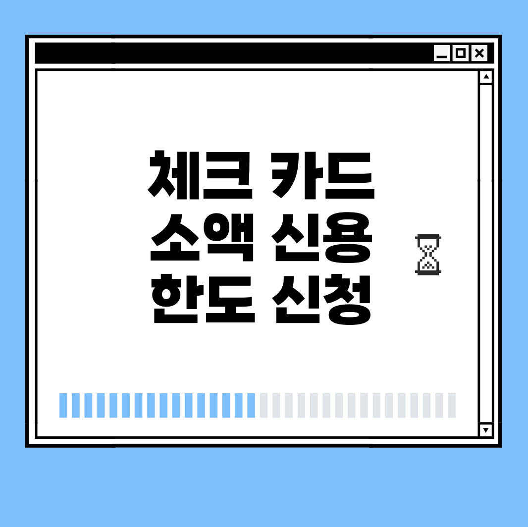 체크 카드 소액 신용 한도 신청 썸네일